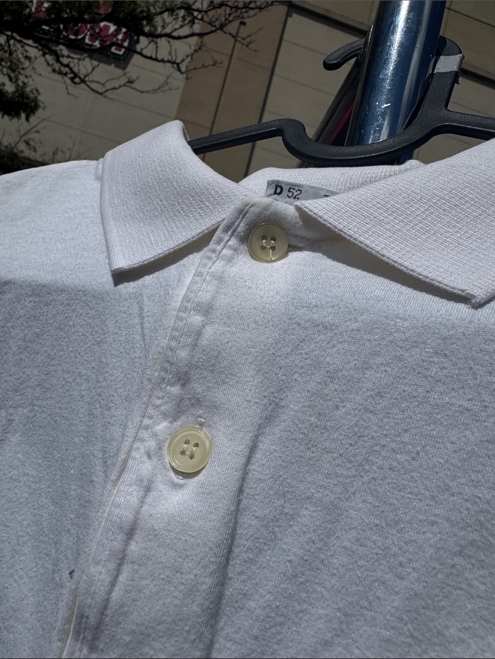 Sergio Tacchini White Polo with Navy Scribble and Multicolor Dots - Picture 4 of 5